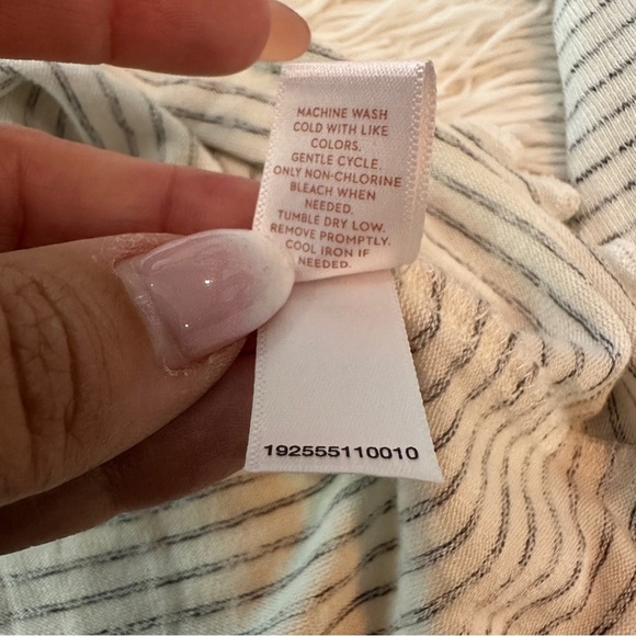 LC Lauren Conrad Striped Bell Sleeve Free People Boho Vibe Size Large - Picture 13 of 13